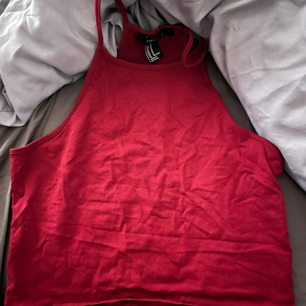 Maroon crop top